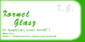 kornel glasz business card